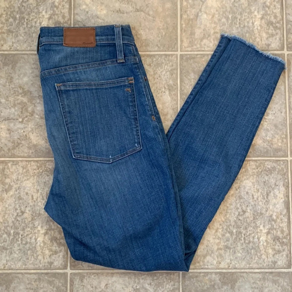 Madewell 9” High-Rise Skinny Jeans Ripped blue wash size 31 - Picture 13 of 13